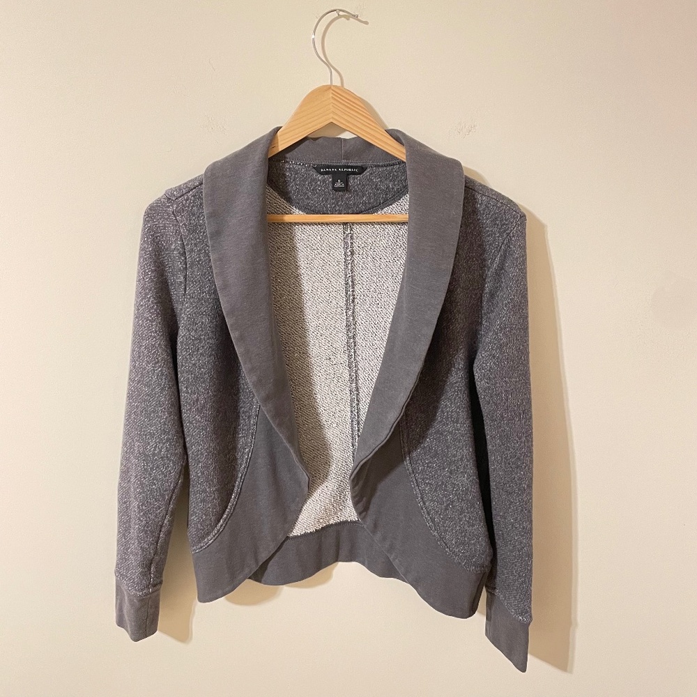 Banana Republic Womens Grey Sweatshirt Jacket, Size S